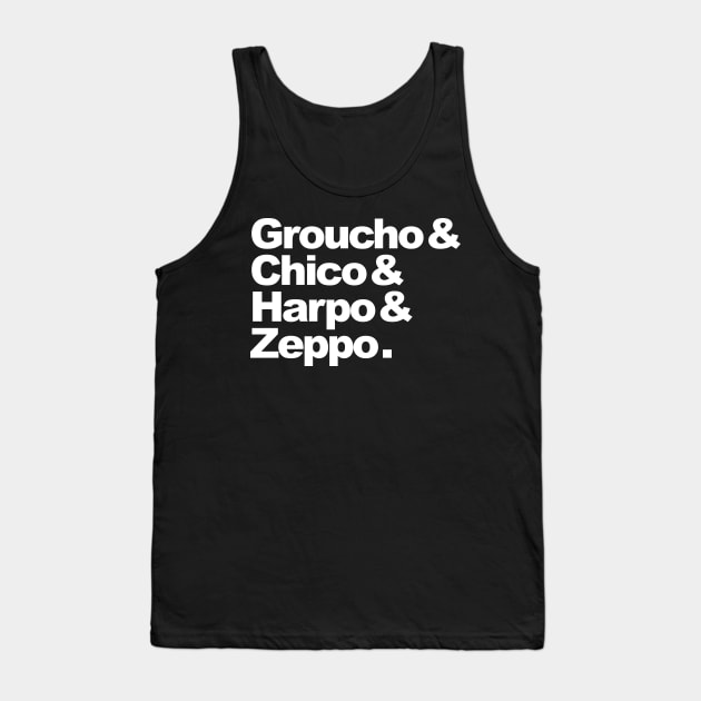 Groucho & Chico & Harpo & Zeppo. Tank Top by SpruceTavern